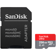 SANDISK Ultra microSDXC 256GB + SD Adapter 150MB/s A1 Class 10 UHS-I