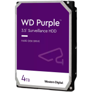 HDD Video Surveillance WD Purple 4TB CMR, 3.5'', 256MB, SATA 6Gbps, TBW: 180