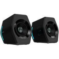 Edifier G2000 2.0 Audio System, BT V5.1, USB, AUX, 2.75-inch Drivers, RGB Lighting, 16W (RMS), Black