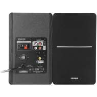 Edifier R1280DB 2.0 Bookshelf Speakers, BT V5.1, Optical, Coaxial, RCA, 0.5-inch Tweeters, 4-inch Drivers, 42W (RMS), Control Knobs and Remote Control, Black