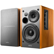 Edifier R1280T 2.0 Bookshelf Speakers, RCA, 0.5-inch Tweeters, 4-inch Drivers, 42W (RMS), Control Knobs and Remote Control, Brown