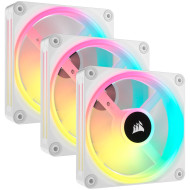 CORSAIR iCUE LINK QX120 RGB WHITE, 120mm Magnetic Dome RGB Fan, Triple Fan Kit