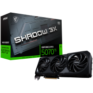 MSI Video Card Nvidia GeForce RTX 5070 TI 16G SHADOW 3X OC, 16GB GDDR7, 256bit, Effective Memory Clock: 28000MHz, Boost: 2482 MHz, 8960 CUDA Cores, PCIe 5.0, 3x DP 2.1b, HDMI 2.1b, RAY TRACING, Triple Fan, 1x16pin, 750W Recommended PSU, 3Y