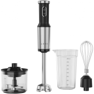 Hand Blender, 1200W in CB, Black, Tiger Teeth Cutter, Whisk, Food Processor, Cup