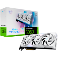MSI Video Card NVIDIA GeForce RTX 5060 8G GAMING TRIO OC WHITE, 8GB GDDR7, 128-bit, 2640 MHz Boost, 3840 CUDA Cores, PCIe 5.0 (x8), 3x DP 2.1b, HDMI 2.1b, RAY TRACING, Triple Fan, 155W TDP, 8-pin PCIe Power, G-SYNC, 3Y