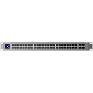 Ubiquiti 48-port, Layer 3 switch 2.5 GbE and PoE++ output, 16x 2.5 GbE ports including (8) PoE+ and (8) PoE++, 32x GbE ports including (24) PoE+ and (8) PoE++, 4x 10G SFP+ ports. Can power devices with up to 720W, it has power consumption of 100W (Excludi