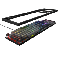 LORGAR Azar 514, Wired mechanical gaming keyboard, RGB backlight, 1680000 colour variations, 18 modes, keys number: 104, 50M clicks, linear dream switches, spring cable up to 3.4m, ABS plastic+metal, magnetic cover, 450*136*39mm, 1.17kg, black, EN layout