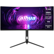Dahua LM30-E330CA Curved Gaming Monitor, 30" WFHD (2560x1080), VA, 200Hz, 250 nits, 120% sRGB, 21:9, 3000:1, 178°/178°, 1ms, VESA, 2x DP 1.4, 2x HDMI 2.0, 1x Audio out, DC 12V, 4A, 55W.