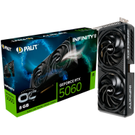 PALIT GeForce RTX 5060 Infinity 2 OC 8GB GDDR7 128 bit, 1x HDMI 2.1b, 3x DP 2.1b, 2 Fan, 1x 8-pin pwr connector, 550W, 262.1 x 126.3 x 40.1 mm, NE75060V19P1-GB2063L BULK