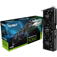 PALIT GeForce RTX 5060 Infinity 3 8GB GDDR7 128 bit, 1x HDMI 2.1b, 3x DP 2.1b, 2 Fan, 1x 8-pin pwr connector, 550W, 291.9 x 116.6 x 41.3 mm, NE75060019P1-GB2063S