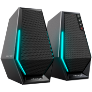 Edifier G1500 2.0 Audio System, BT V5.3, USB, AUX, 2.5-inch Drivers, RGB Lighting, 5W (RMS), Black