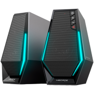 Edifier G1500 2.0 Audio System, BT V5.3, USB, AUX, 2.5-inch Drivers, RGB Lighting, 5W (RMS), Black