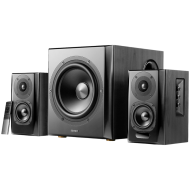 Edifier S351DB 2.1 Audio System, BT V5.1, Optical, Coaxial, RCA, 8-inch Subwoofer, 3.5-inch Drivers, 0.75-inch Tweeters, 150W (RMS), Control Knobs and Remote Control, Black