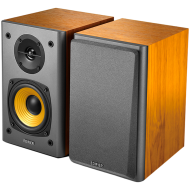 Edifier R1000T4 2.0 Bookshelf Speakers, BT V5.0, RCA, 0.5-inch Tweeters, 4-inch Drivers, 24W (RMS), Control Buttons, Brown
