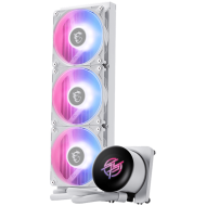 MSI MPG CORELIQUID P13 360 WHITE, 3x120mm Pre-installed CycloBlade 9 ARGB Daisy Chain Fans, 2.1-inch LCD screen, Copper Base, UNI BRACKET, Intel LGA 1700/1851, AMD AM5/AM4, 5Y Warranty