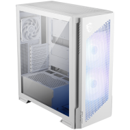 MSI MPG VELOX 300R AIRFLOW PZ WHITE, Mid-Tower, E_ATX/ATX(Back-connect supported)/M-ATX/ITX, 2x USB 3.2, 1x USB Type-C 20Gbs, 1x Audio/Mic, LED Button, ARGB Fan Hub, 2x 160mm ARGB + 1x 120mm Black Dual Layer Blades Fans, Mesh Panel, Tempered Glass