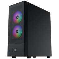 Hero II Air 3F Black EN41655, ATX/M-ATX/MINI ITX, USB3.0 X1, USB2.0 X2, HD AUDIO, Front Meshed Grill & Left TG, 3PCS Z20F Fixed LED Fan