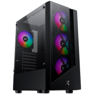 Xigmatek Duke EN49158, ATX/M-ATX/Mini ITX, USB3.0x1 & 2.0x2, Meshed & TG Frontpanel, Left TG, Front 4PCS X24F Fan