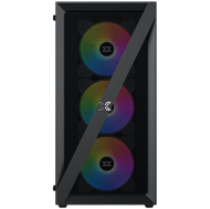 Xigmatek Blade EN40887 ATX/M-ATX/MINI ITX, USB3.0 X1, USB2.0 X2, HD AUDIO, Mehsed Grill Frontpanel & Left Tempered Glass, 4PCS X20C Auto Running LED Fan