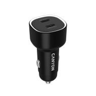 CANYON car charger OnDrive 60 PD 60W 2xUSB-C Black