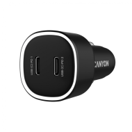 CANYON car charger OnDrive 60 PD 60W 2xUSB-C Black