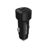 CANYON car charger OnDrive 24  24W 2xUSB-A Black