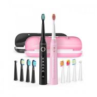 Комплект Електрически четки за зъби Fairywill FW-507 Sonic Toothbrush Black/Pink