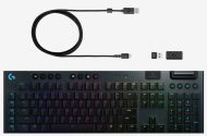 Клавиатура Logitech G915 Wireless Keyboard, GL Clicky Low Profile, Lightspeed Wireless, Lightsync RGB, 5 Marco G-Keys, 3 On-Board Profiles, Game Mode, Media Controls, Carbon