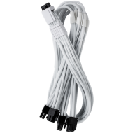 CableMod E-Series Pro ModMesh Sleeved 12VHPWR PCI-e Cable for Super Flower Leadex Platinum / Platinum SE / Titanium / V Gold Pro / V Platinum Pro, EVGA G7 / G6 / G5 / G3 / G2 / P2 / T2 (White, Nvidia 4000 series, 16-pin to Quad 8-pin, 60cm)