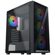 Xigmatek Blade EN40887 ATX/M-ATX/MINI ITX, USB3.0 X1, USB2.0 X2, HD AUDIO, Mehsed Grill Frontpanel & Left Tempered Glass, 4PCS X20C Auto Running LED Fan