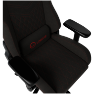 LORGAR Ace 422, Gaming chair, Anti-stain durable fabric, 1.8 mm metal frame, multiblock mechanism, 4D armrests, 5 Star aluminium base, Class-4 gas lift, 75mm PU casters, Black + red