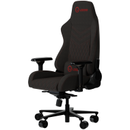LORGAR Ace 422, Gaming chair, Anti-stain durable fabric, 1.8 mm metal frame, multiblock mechanism, 4D armrests, 5 Star aluminium base, Class-4 gas lift, 75mm PU casters, Black + red
