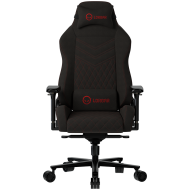 LORGAR Ace 422, Gaming chair, Anti-stain durable fabric, 1.8 mm metal frame, multiblock mechanism, 4D armrests, 5 Star aluminium base, Class-4 gas lift, 75mm PU casters, Black + red
