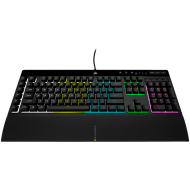CORSAIR K55 RGB PRO Gaming Keyboard, Backlit Zoned RGB LED, Rubberdome